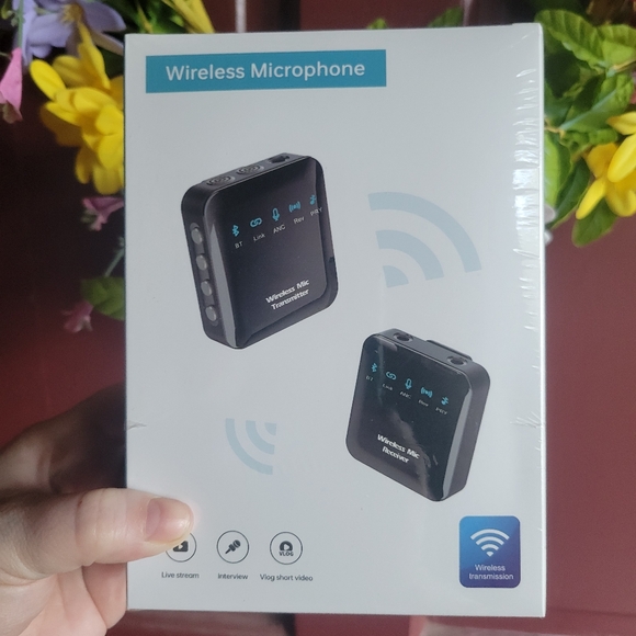 Mic (2 TX + 1 RX), Wireless Lavalier Microphone, 10-Hour Recording - Picture 7 of 7